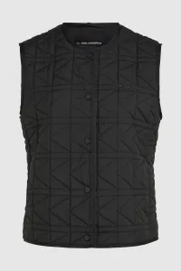 Vesta Karl Lagerfeld K Quilt Lightweight Gilet Black