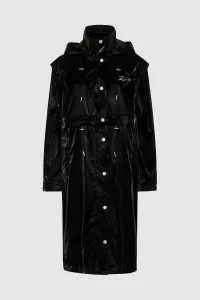 Kabát Karl Lagerfeld Transformable Coat Black