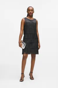 Šaty Karl Lagerfeld Fringe Dress Black