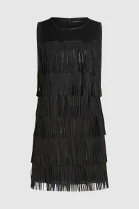 Šaty Karl Lagerfeld Fringe Dress Black
