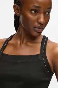 Top Karl Lagerfeld Mini Stud Detail Tank Top Black