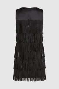 Šaty Karl Lagerfeld Fringe Dress Black