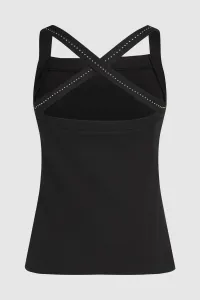 Top Karl Lagerfeld Mini Stud Detail Tank Top Black