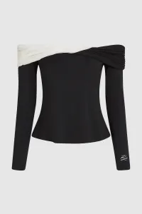Top Karl Lagerfeld Bw Elegant Lslv Top White/Black