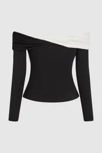 Top Karl Lagerfeld Bw Elegant Lslv Top White/Black