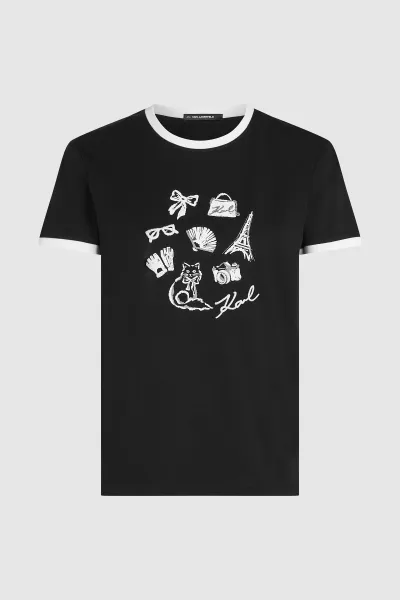 Tričko Karl Lagerfeld Karl Symbols T-Shirt Black