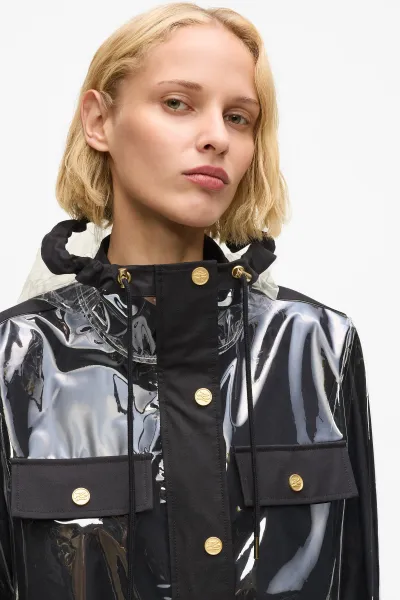 Kabát Karl Lagerfeld Clear Fashion Raincoat Clear/Black