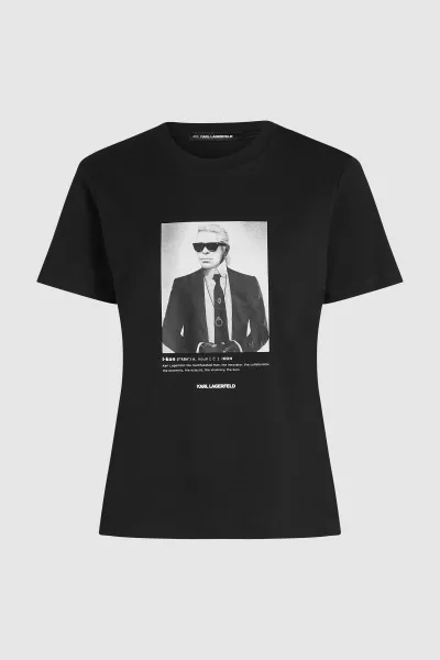 Tričko Karl Lagerfeld Portrait T-Shirt Black