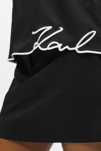 Tričko Karl Lagerfeld Signature Hem V-Neck T-Shirt Black