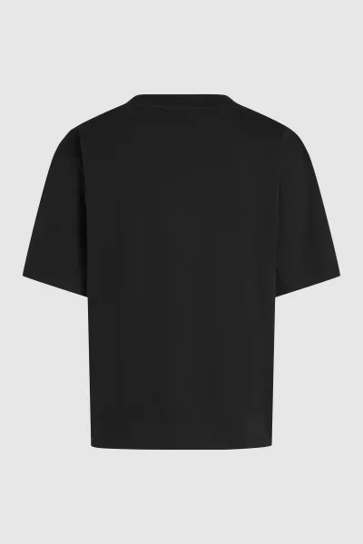 Tričko Karl Lagerfeld Signature Hem V-Neck T-Shirt Black