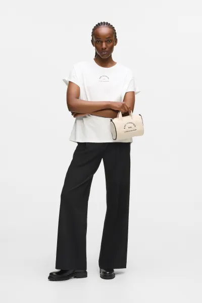 Tričko Karl Lagerfeld Rsg Glitter Relaxed T-Shirt White
