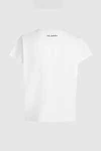 Tričko Karl Lagerfeld Rsg Glitter Relaxed T-Shirt White