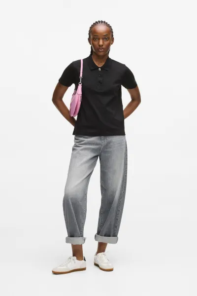 Polokošeľa Karl Lagerfeld Ikon Polo T-Shirt Black