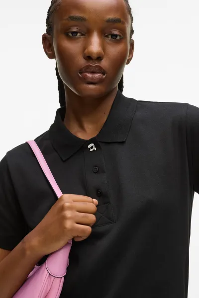 Polokošeľa Karl Lagerfeld Ikon Polo T-Shirt Black