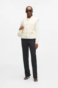 Vesta Karl Lagerfeld Boucle Knit Vest Cannoli Cream