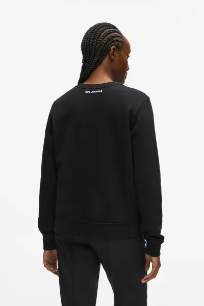 Mikina Karl Lagerfeld Ikon Signature Choupette Sweat Black