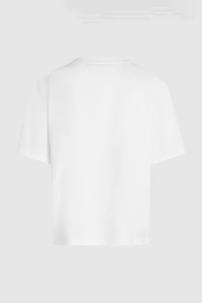Tričko Karl Lagerfeld Signature Hem V-Neck T-Shirt White