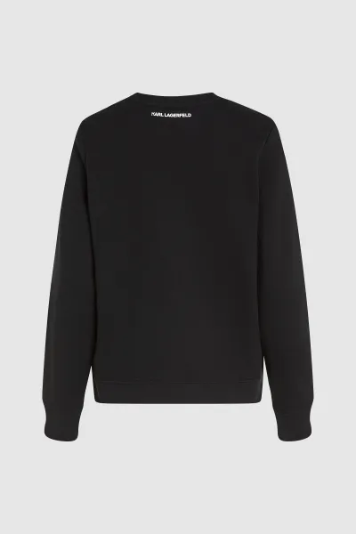 Mikina Karl Lagerfeld Ikon Signature Choupette Sweat Black