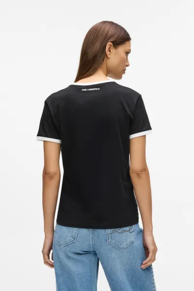 Tričko Karl Lagerfeld Ikon Signature Choupette Tee Black