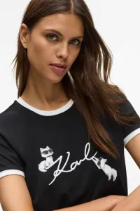 Tričko Karl Lagerfeld Ikon Signature Choupette Tee Black