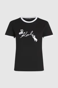 Tričko Karl Lagerfeld Ikon Signature Choupette Tee Black