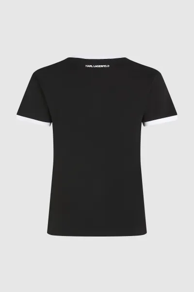 Tričko Karl Lagerfeld Ikon Signature Choupette Tee Black