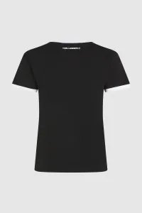 Tričko Karl Lagerfeld Ikon Signature Choupette Tee Black
