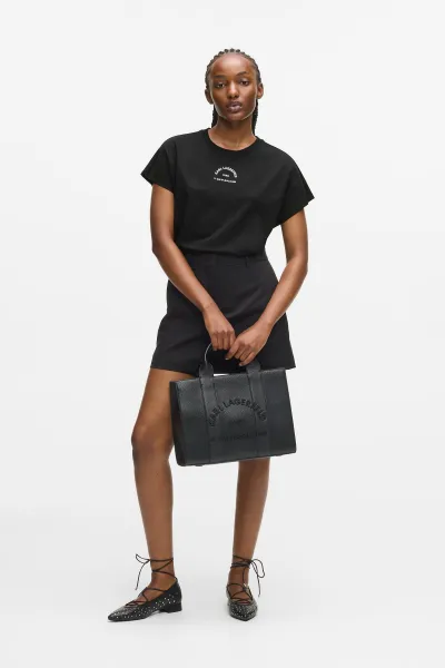 Tričko Karl Lagerfeld Rsg Glitter Relaxed T-Shirt Black