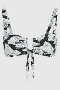 Plavky Karl Lagerfeld Fan Aop U-Wire Bikini Top Fan-Black