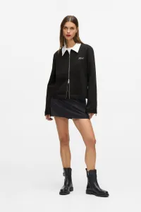 Mikina Karl Lagerfeld Bw Two Way Zip Up White/Black