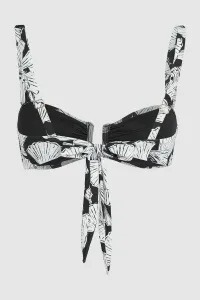 Plavky Karl Lagerfeld Fan Aop U-Wire Bikini Top Fan-Black