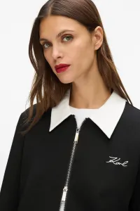 Mikina Karl Lagerfeld Bw Two Way Zip Up White/Black