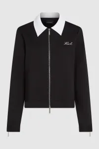 Mikina Karl Lagerfeld Bw Two Way Zip Up White/Black