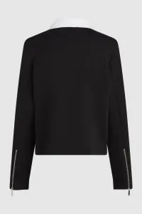 Mikina Karl Lagerfeld Bw Two Way Zip Up White/Black