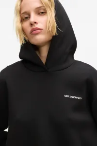 Mikina Karl Lagerfeld Logo Tape Hoodie Black