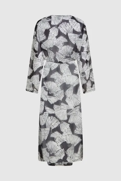 Plážové Oblečenie Karl Lagerfeld Fan Aop Kaftan Fan-Black
