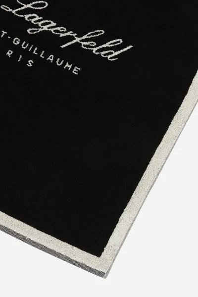 Uterák Karl Lagerfeld K/Hotel Karl Crest Beachtowel Black