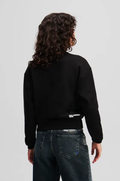 Mikina Karl Lagerfeld Jeans Klj Reg Essential Logo Sweat Black