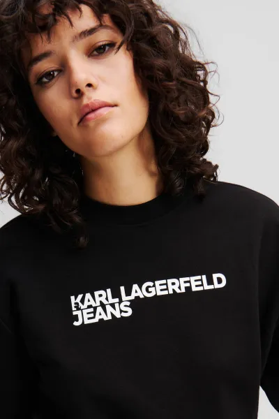 Mikina Karl Lagerfeld Jeans Klj Reg Essential Logo Sweat Black