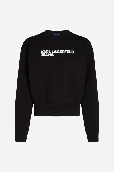 Mikina Karl Lagerfeld Jeans Klj Reg Essential Logo Sweat Black