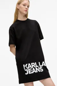 Šaty Karl Lagerfeld Jeans Klj Logo Tee Dress Black