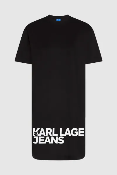 Šaty Karl Lagerfeld Jeans Klj Logo Tee Dress Black