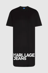 Šaty Karl Lagerfeld Jeans Klj Logo Tee Dress Black