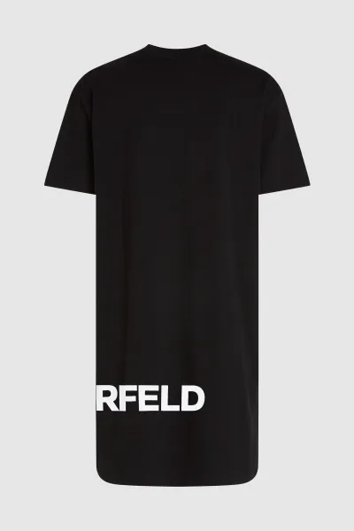 Šaty Karl Lagerfeld Jeans Klj Logo Tee Dress Black