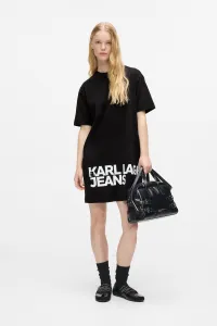 Šaty Karl Lagerfeld Jeans Klj Logo Tee Dress Black