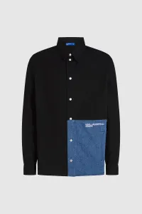 Košeľa Karl Lagerfeld Jeans Klj Reg Blocked Overshirt Washed Blue-Black