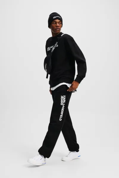Mikina Karl Lagerfeld Jeans Klj Reg Essential Logo Sweat Black