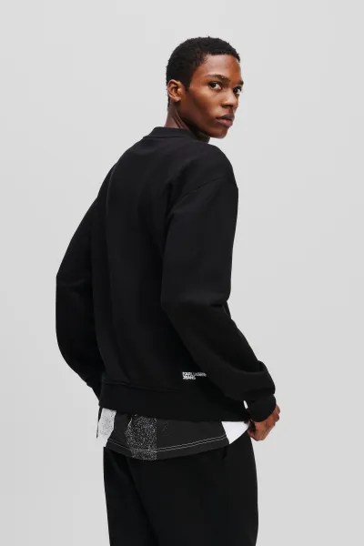 Mikina Karl Lagerfeld Jeans Klj Reg Essential Logo Sweat Black