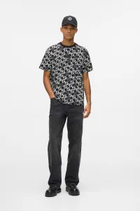 Tričko Karl Lagerfeld Jeans Klj Reg Ss Monogram Aop Tee Outline Monogram Aop Black