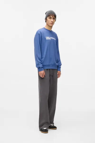 Mikina Karl Lagerfeld Jeans Klj Reg Essential Logo Sweat Washed Federal Blue